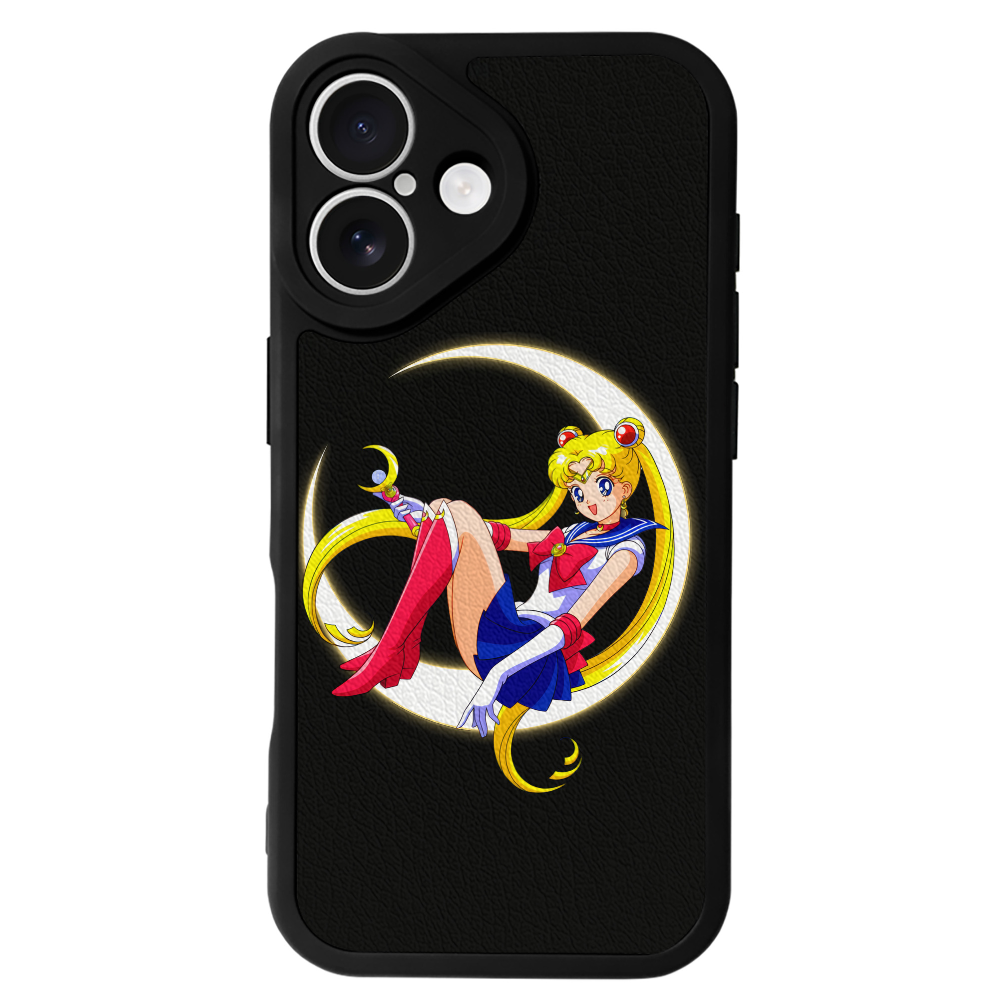 （画像用） 美少女戦士セーラームーン 月野 うさぎ つきの うさぎ Sailor Moon Tsukino Usagi 【iPhone 16シリーズ対応】シリコンスマホケース（レザー調） 材質：シリコン